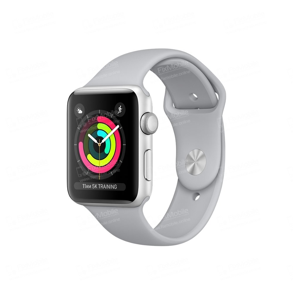 Защитное стекло для Apple Watch 3 42 mm (УФ комплект с клеем и лампой)