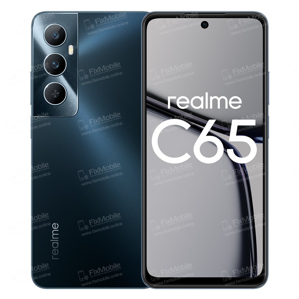 Контейнер SIM для Realme C65 (черный)