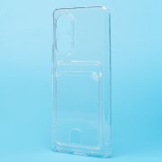 Чехол-накладка SC276 с картхолдером для Huawei Honor 50 (прозрачная) — 2