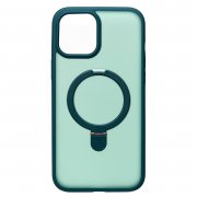 Чехол-накладка - SM088 SafeMag для Apple iPhone 12 Pro Max (темно-зеленая)