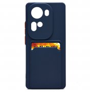 Чехол-накладка - SC337 с картхолдером для OPPO Reno 11 (228848) (темно-синяя) — 1