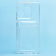 Чехол-накладка - SC276 с картхолдером для TECNO Spark 10C (прозрачная) — 1