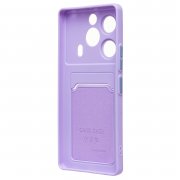 Чехол-накладка - SC337 с картхолдером для Tecno Pova 6 4G (231269) (светло-лиловая) — 2