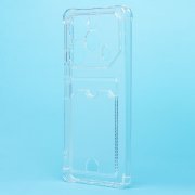 Чехол-накладка - SC276 с картхолдером для Tecno Pova 6 4G ((прозрачная) (231270) — 2