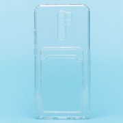 Чехол-накладка - SC276 с картхолдером для Xiaomi Redmi 9 (прозрачная) — 1