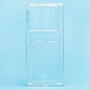 Чехол-накладка с картхолдером для Infinix Note 40 Pro 5G (прозрачная) — 1