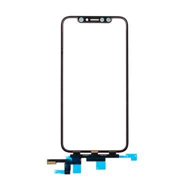 Стекло для Apple iPhone XS с пленкой OCA (черное) &mdash; 2