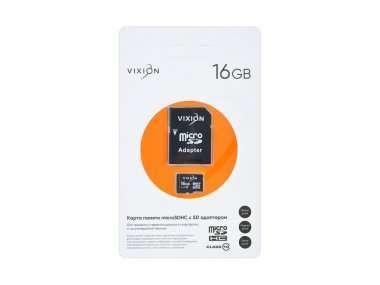 Карта памяти MicroSD 16GB VIXION Class 10 с SD адаптером &mdash; 1