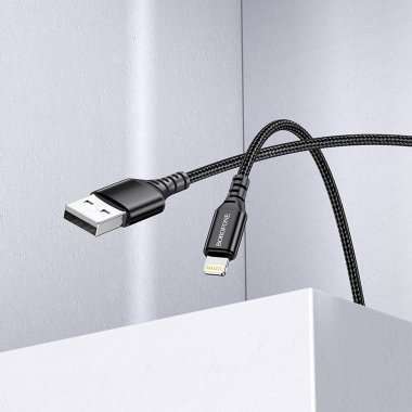 Кабель Borofone BX54 для Apple (USB - Lightning) черный — 4