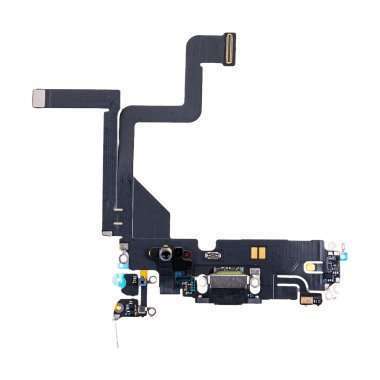 Шлейф для Apple iPhone 14 Pro на разъем зарядки/микрофон (черный) Премиум &mdash; 1