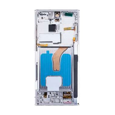 Дисплейный модуль с тачскрином для Samsung Galaxy S22 Ultra (S9080) (белый) (OLED) &mdash; 1